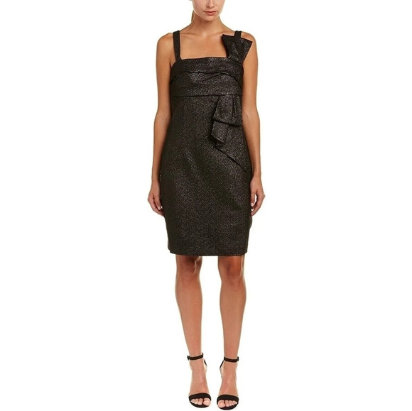 *NWT* Trina Turk Extravaganza Shimmer Luxe Sleeveless Dress with Bow Detail - Picture 1 of 6